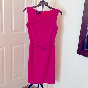Hot pink midi dress